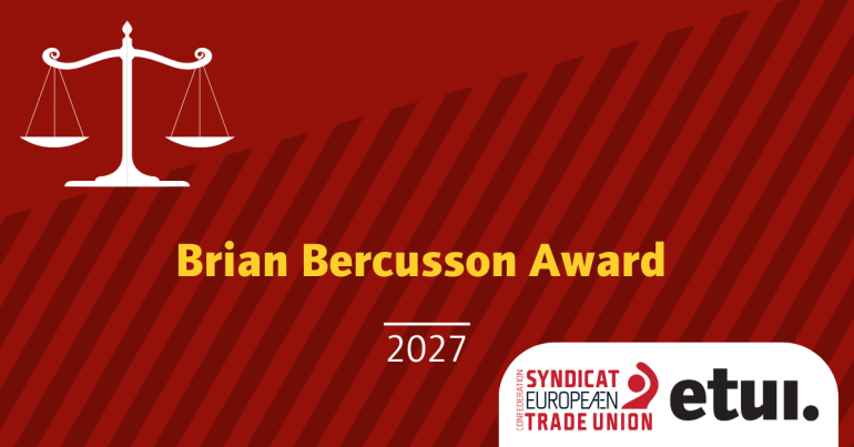 Prix Brian Bercusson 2027 - appel à candidatures en droit social européen